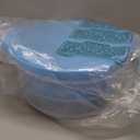 Cake Cupcake Carrier with Lid and Handle + Cake Stand Plate with Dome | 10" Round Cake Container Holder with Cover | Plastic Pie Carrier Cake Storage Container | Bunt Keeper Platter Tray for Transport (Blue)