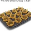 150pcs Tulip Cupcake Liners Natural Baking Cups Muffin Paper Liner Grease-Proof Wrappers for Wedding, Birthday Party, Standard Size, Natural Color