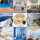 12PCS Drainage Interlocking Floor Tiles 11.8" x 11.8", Modular Interlocking Cushion Soft PVC Floor Non-Slip Splicing Waterproof Mat for Pool, Shower, Patio, Balcony, Bathroom, Kitchen, YardGrey