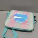 Lunch Box for Kids Girls, Insulated Rainbow Tote Bag Leakproof Thermal Cooler Reusable Lunch Bag for School Office Outdoor (Green with Strap)