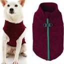 Gooby Zip Up Fleece Dog Sweater - Fuchsia Wash, X-Large - Warm Pullover Fleece Step-in Dog Jacket with Dual D Ring Leash (X-Large chest (~22.5"))