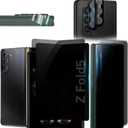 Samsung Galaxy Z Fold 5+ Tempered Glass Screen Protector - Privacy Front & Inner Film + Camera Lens & Side Film Protectors - Scratch Resistant, Bubble Free (8 in 1)