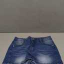 WDIRARA Women's Low Waist Button Skinny Denim Shorts Streetwear Stretch Shorts, Small