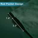 XWZO Kitchen Valances Curtains for Windows Living Room Bedroom Bathroom Toppers Farmhouse Style Rustic Dinning Room Thermal Insulated Rod Pocket, W42 x L16 Inch Length, Green, 1 Panel