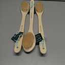 3 x EcoTools Bath Bristle Brush, Bath Brush with Long Handle, Cleanse Back & Hard-to-Reach Areas, Eco Friendly Shower Brush for Exfoliating, Cruelty Free Nylon Bristles, Vegan, 1 Count