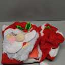 LEIQI Christmas Bathroom Decoration Set 4Pcs with Toilet Cover, Rugs, Cover Paper Box Cover Festive Indoor Party Decor