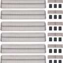 6 Pack Drawer Dividers for Clothes,10.83''-20.08'' Adjustable Drawer Dividers,Clear Plastic Drawer Separators,Dresser Drawer Organizers,Sock Drawer Organizer(COLOR:clear black)