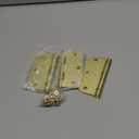 Door Hinges for Interior Doors 3-Pack 3.5-inch x 3.5-inch – Rounded 5/8-inch Radius Steel Door Hinge – Satin Brass – Fits Standard Doors – Design House 189795