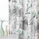 2 x MYSKY HOME Pinch Pleated 95 Inches Floral Curtains for Living Room/Dining Room Burlap Effect Printed Privacy Protect Linen Drapes Window Treatments, 2 Panel, Brown and Natural
