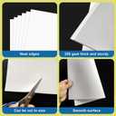 10 Pcs 22" x 28" Poster Board White Poster Paper Bulk, ROOKEA 250 GSM Thickness Vision Boards Smart Poster Board for School Arts Craft Projects Presentations Drawing Scrapbooking Blank Graphic Display