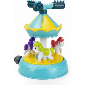 Rotating Carousel Water Sprinkler Toy, Outdoor Yard Splash Spray Toy, Summer Swimming Pool Water Play Toy for Toddler Kids