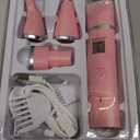 Dog Grooming Clippers Kit-Electric Rechargeable Cat Trimmer Tools-Cordless Quiet Pet Nail Paw Grinder-4 in 1 Multifunctional Low Noise Shaver-Razor for feet Face Ears Toenail EyePink