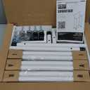 Double Rods Clothes Rack, Rolling Clothing Rack for Hanging Clothes Portable Wardrobe Rack, Metal Garment Rack Sturdy Coat Rack for Bedroom Laundry Living Room, White