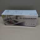 Roll Up Dish Drying Rack,Expandable Over The Sink Dish Drainer,Stainless Steel Kitchen Rolling Sink Rack with Utensil Holder,Length Up to 22.3" (Black)