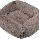 Dog & Cat Bed - Soft Plush Self Cave for Cats & Small to Medium Dogs | Calming Cuddler with Improved Sleep & Comfor 14×18×4×in