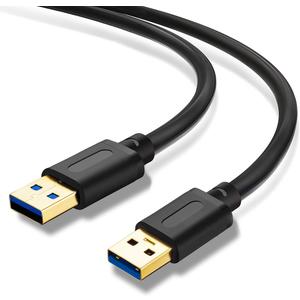 USB 3.0 Male to Male Cable 3Ft,USB to USB Cable with Gold-Plated Connector for Hard Drive Enclosures, DVD Player, Laptop Cooler (3Ft/1M)