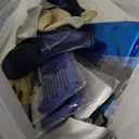 Navy Blue Silver Birthday Decorations for Men - Confetti Balloons, Happy Birthday Banner, Silver Fringe Curtain, Tissue Paper Pompoms, Star Garland