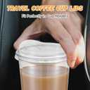 100 Count 98mm/3.86inch Strawless Sipper Lids, Clear Pet Lids for Plastic Cup Disposable Cover for Cold Brew, Coffee, Beer, Cocktail, Wine or Beverage Cups (Slip 2)