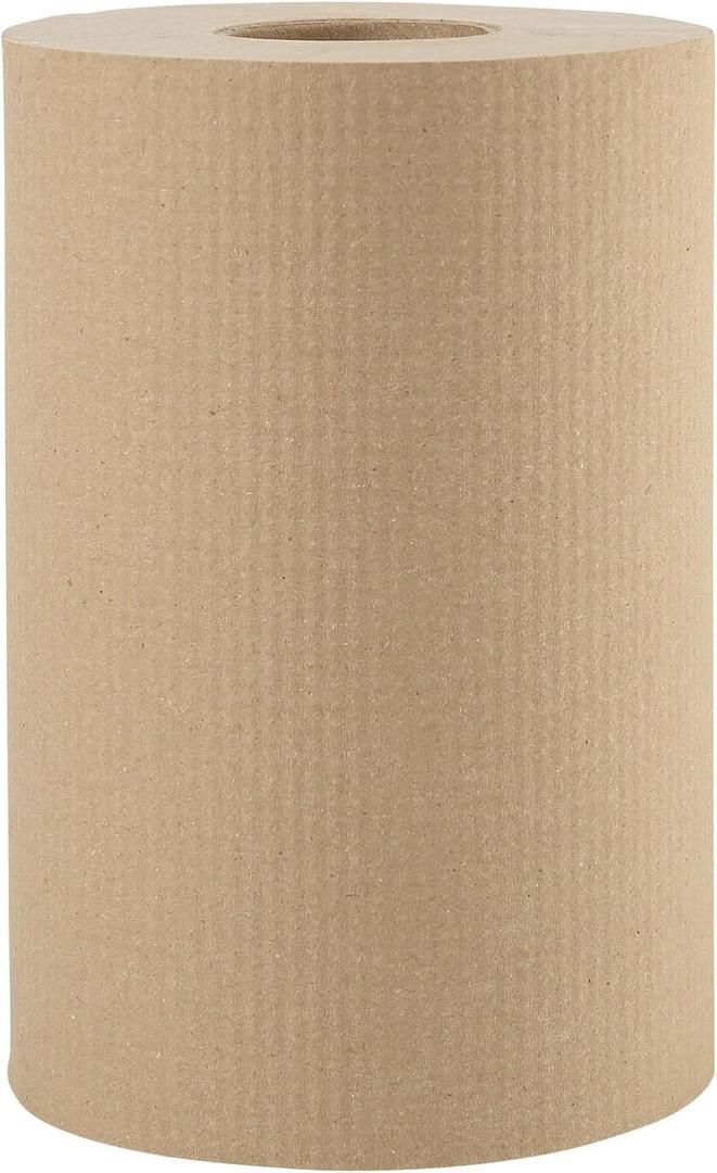 Boardwalk BWK6252 Hardwound Paper Towels, 8" x 350ft, 1-Ply Natural (Case of 12 Rolls)