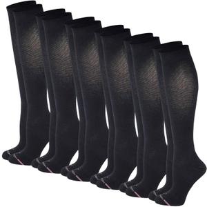 Women's Compression Socks Therapeutic Graduated (Pack of 6 Pairs) (Black)