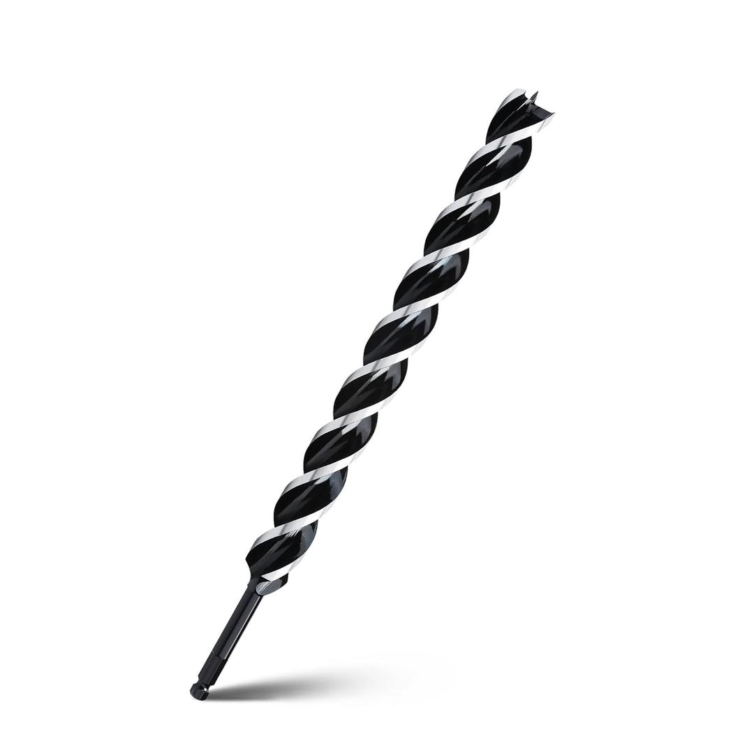 1-3/8" x 18" Auger Drill Bit for Wood, Hex Shank Tri Flute Ship Auger Long Drill Bit for Soft and Hard Wood,Tree Stump,Plastic,Drywall and Composite Materials