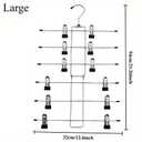 Pants Hangers with Clips,Space Saving Hanging Closet Organizer, Pack of 4 