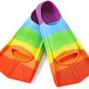 Prsca Kids Swim Fins,Short Youth Fins Swimming Flippers,Swim Training Fins for Lap Swimming,for Children Girls Boys Beginners Size EU 25-27