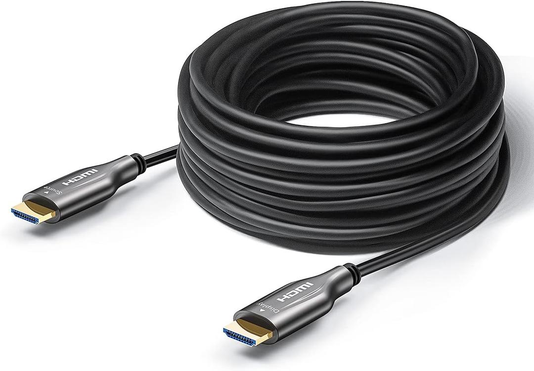 Fiber Optic HDMI Cable 100 Feet, HDMI 2.0, 18Gbps, Supports 4K@ 60Hz, 4:4:4/4:2:2/4:2:0, HDR10, Dolby Vision, HDCP2.2, ARC,3D,Slim and Flexible