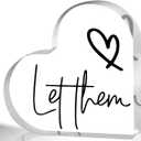 Let Them Cute Office Decor Funny Office Decor Motivational Offices Gifts for Family Coworker Friends Women Positive Let Them Acrylic Sign Decorations for home 4 x 4 inch