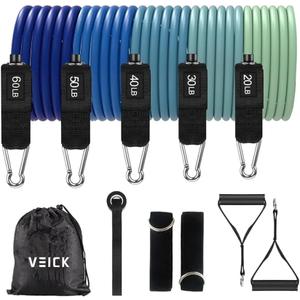 VEICK Resistance Bands with Handles for Men Women, Exercise Bands, Workout Bands for Working Out, Exercising Bands for Fitness Weights Work Out at Home Gym, 100lbs/150lbs/200lbs