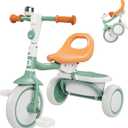 besrey Toddler Tricycle with Bell, Kids Tricycle Age 18 Months to 5 Years, Kids Trike, Toddler Bike for 2-5 Year Olds, Baby Trike, Gifts & Toys for Boys & Girls, Green