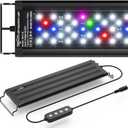SEAOURA Led Aquarium Light for Plants-Full Spectrum Fish Tank Light with Timer Auto On/Off, 12-18 Inch, Adjustable Brightness, White Blue Red Green Pink LEDs with Extendable Brackets for Freshwater