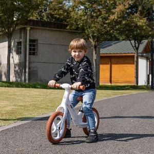 KONG MING CAR Toddler Balance Bike 2 Year Old, 12 inch Balance Bicycle for Kids 24 Months to 6 Years, Push Bicycle with Footrest, Adjustable Seat Training Bike Gift Bike for 2-6 Boys Girls, White