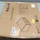 PAG 3 Tier Desktop Printer Stand with Storage, Paper Storage Holder Rack for Desk, Wooden Printer Organization for Home/Office, Antique Brown (Model 2)