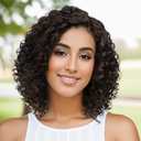 GNIMEGIL Short Curly Afro Wigs for Black Women Side Bangs Synthetic Wigs Kinky Afro Curly Wig Natural African American Hairstyles Full Hair Glueless Wig