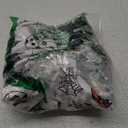 Women Cute Two Piece Pajama Set Y2K Bow Printed Satin Silky Short Sleeve Button Shirts Wide Leg Shorts Pjs Loungewear L