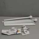 ENJOYBASICS No Drill Curtain Rods for Window 48 to 84 Inches, 5/8 Inch Diameter Renter Friendly Drapery Rod with Adhesive Brackets without Drilling, Adjustable from 27 to 90 Inches, White