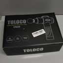 TOLOCO Massage Gun, Deep Tissue Back Massage for Athletes for Pain Relief, Percussion Massager with 10 Massages Heads & Silent Brushless Motor, Christmas Gifts for Women, Men, Carbon