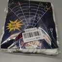 Spider Web Halloween Decoration Outdoor Lights, 125 Purple LED Light Up 16.4Ft Giant Spiderweb & 22 Small Fake Spiders & 20g Stretch Cobweb, 8 Modes Remote Control Lighted Decor for Yard Outside