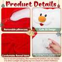 Breling Christmas Reading Pillows Santa Claus Pillow Gifts for Bed Sitting up, 30" x 19.7" Large Backrest Cushion with Arms Back Support for Reading Rest Sit up on Couch Sofa Floor