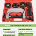RACOONA Ball Joint Removal Tool Kit,Ball Joint Press,Car Accessories Ball Joint Separator Tool,Bushing Press Kit with 4x4 Adapters,U Joint Press and Removal Tool for Most 2WD/4WD Cars and Light Trucks