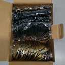 Lullaby 150PCS Gold Plastic Silverware - Disposable Flatware with Green Handles, Includes 50 Knives, 50 Forks, 50 Spoons, Perfect for Birthdays, Weddings, Picnics