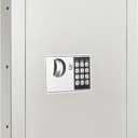 In-Wall Safe with Keypad and 2 Manual Override Keys - Protect Money, Jewelry, and Passports at Home or Business by Paragon Safes (White) (Light Gray)