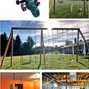 ABUSA Heavy Duty Black Swing Hangers Screws Bolts Included Over 5000 lb Capacity Playground Porch Yoga Seat Trapeze Wooden Sets Indoor Outdoor 2 Pack