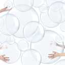 Sratte 20 Pcs Inflatable Beach Balls Bulk, Multiple Sizes Summer Swimming Pool Balls for Adults Hawaii Luau Party Supplies(Clear,Classic)