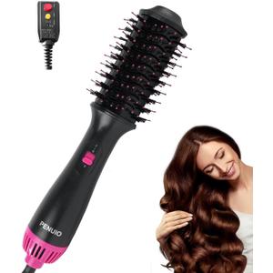 Hair Dryer Brush Blow Dryer in One, Upgraded 4 in 1 Hair Drying Hair Blowout Brush,One Step Hair Dryer and Styler Hot Air Negative Ion Anti-frizz Blowouts, Salon Volumizer & Straightener