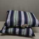 Arden Outdoor Cushion Pillow Back, 23 x 17, Rain-Proof, Fade Resistant Sapphire Aurora Blue Stripe