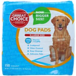 Grreat Choice X-Large Dog Pads - 150 Count