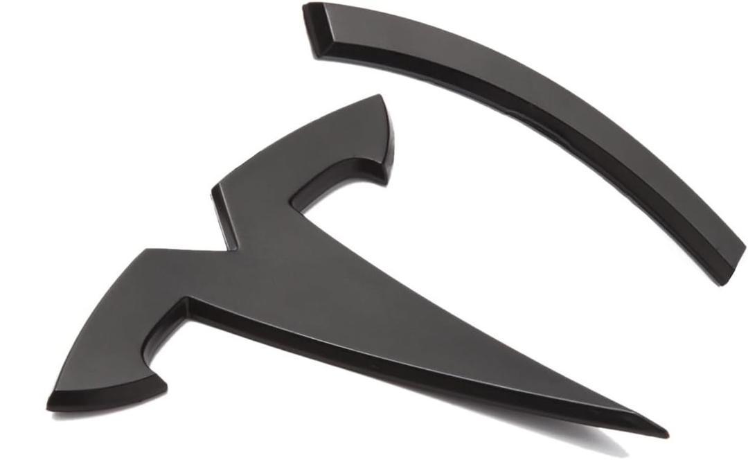 Nanaholy Model Y Accessories for Tesla Emblem Sticker 1PCS/Set 2024 2023 2022 2021 2020,Not Fit for New Model Y Juniper Version 2025 Logo Decal (Black)