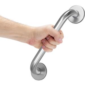 AmazerBath Grab Bars for Shower 9" L x 1" D, Handicap Shower Grab Bars for Senior Anti Slip, Shower Safety Bars for Wall Stainless Steel, Holds up to 500LBs, Brushed Nickel